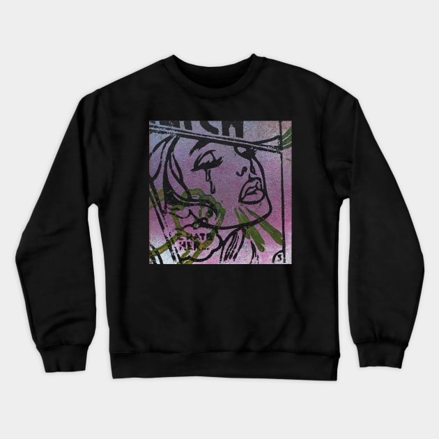 pop art i hate her romance comics warhol lichtenstein Crewneck Sweatshirt by charlesstat3